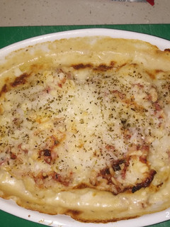 Una foto de Coliflor con bacon y bechamel
