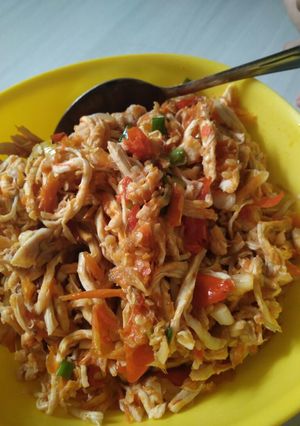 Foto resep Ayam suwir mercon