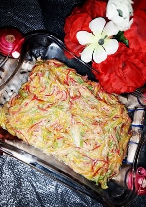 A picture of Colored vermicelli.