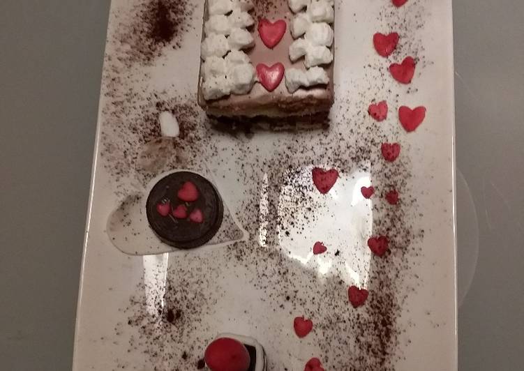 Rossetto e cioccolato(torta con 2 cioccolati)