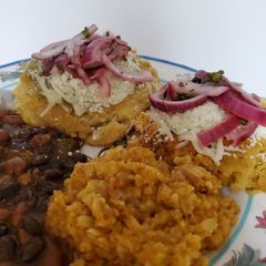 A picture of Brad's pupusas two ways.