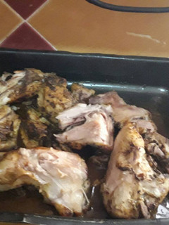 Una foto de Pollo asado de salsa