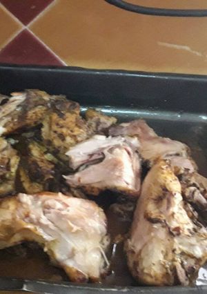 Una foto de Pollo asado de salsa