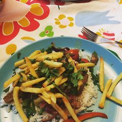 A picture of Peruvian Lomo Saltado.