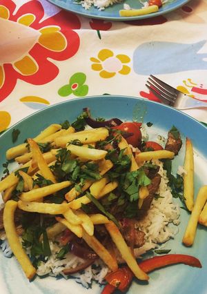 A picture of Peruvian Lomo Saltado.