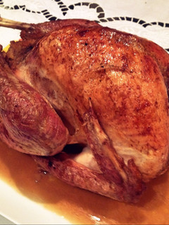 Una foto de Pavo relleno de Navidad