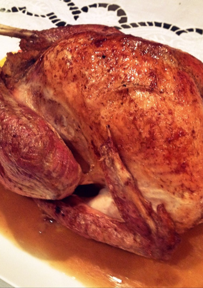 Una foto de Pavo relleno de Navidad