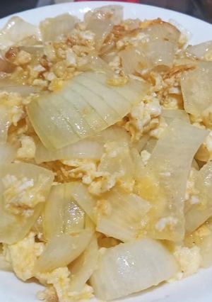 洋蔥炒雙蛋 的食譜成品照片