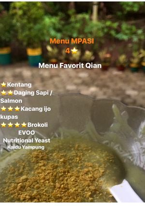 Foto resep MPASI 8m Menu 4 bintang