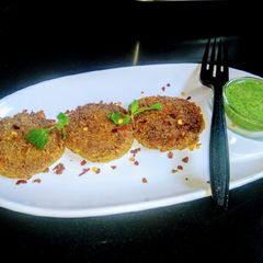A picture of Soya keema cutlets.