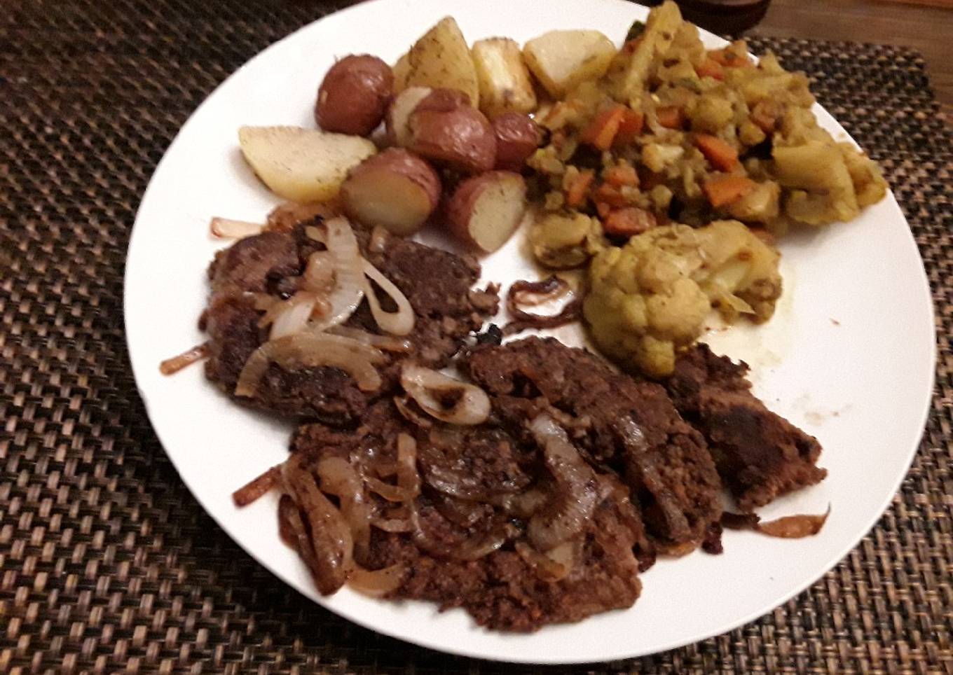 Fried Calf liver and onions