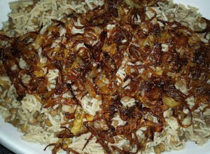 صورة لوصفة مجدرة الرز طعم ملوكي ☺😋😋