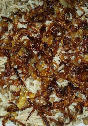 صورة لوصفة مجدرة الرز طعم ملوكي ☺😋😋