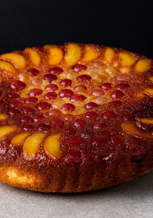 صورة لوصفة كيكة التفاح والعنب