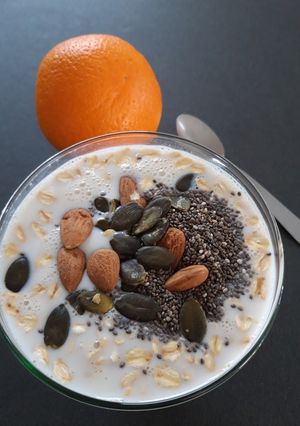 Une photo de Mon petit déjeuner équilibré, sans gluten, lactose, ni sucre