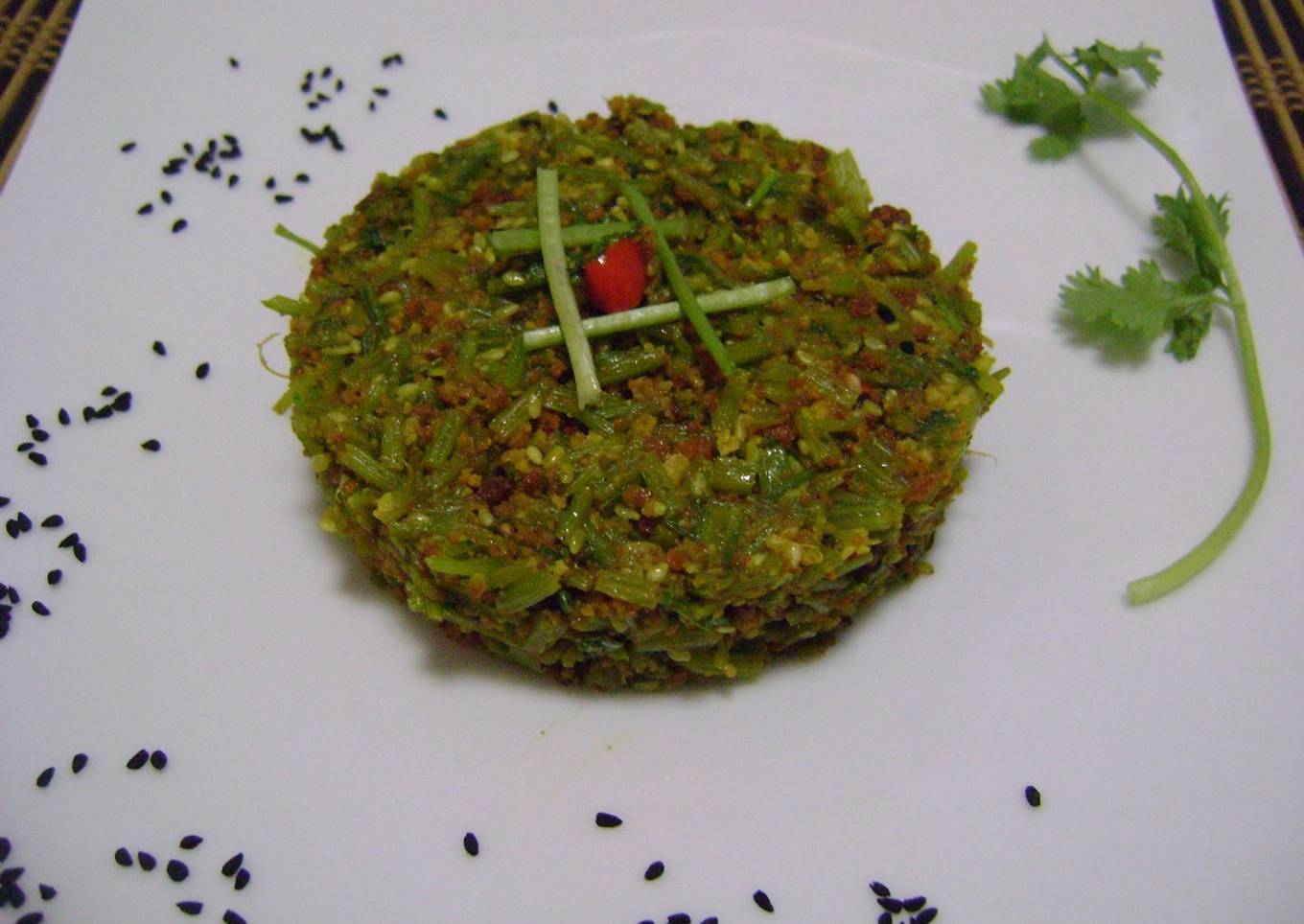 Ramadan Special - Coriander Stem & Spinach Stem Stir Fry