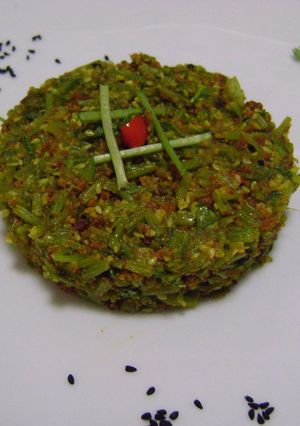 A picture of Ramadan Special - Coriander Stem & Spinach Stem Stir Fry.