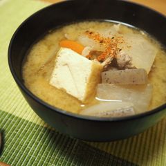 A picture of Pork Miso Soup (Tonjiru).