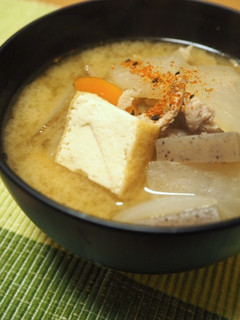A picture of Pork Miso Soup (Tonjiru).