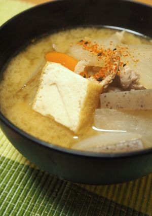 A picture of Pork Miso Soup (Tonjiru).