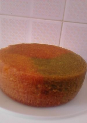 A picture of Marbled,supermoist passion cake.