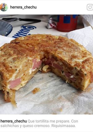 Una foto de Tortilla rellena para 2 personas