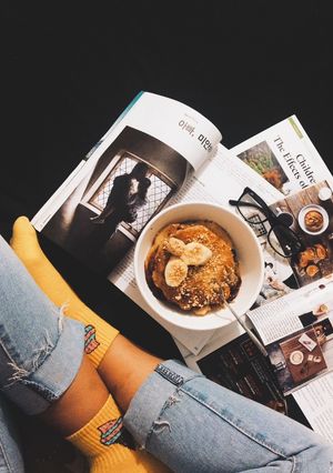 Hình của món Crepe chuối yến mạch.