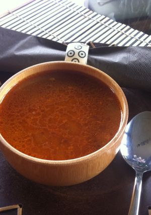 Foto principal de Sopa de ajo y gambas