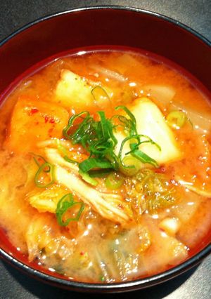 A picture of Kimchi Miso Soup.