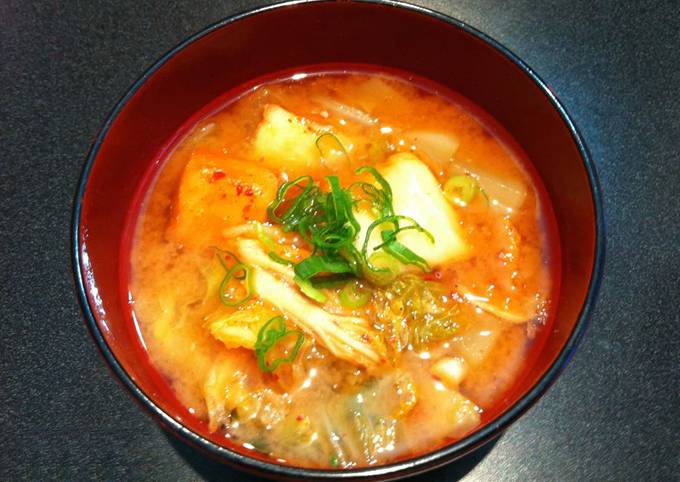 Recipe of Favorite Kimchi Miso Soup