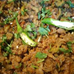 A picture of Karela qeema.