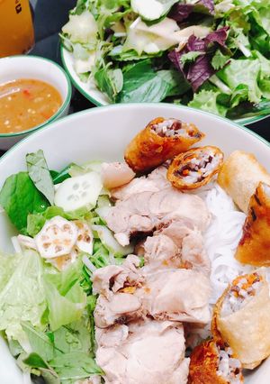 Hình của món Bún mắm nêm.