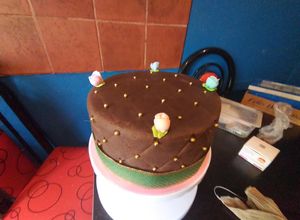 Una foto de Decoración de torta fondant