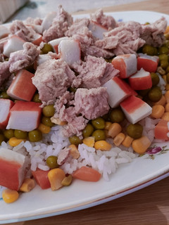 Una foto de Arroz tres delicias