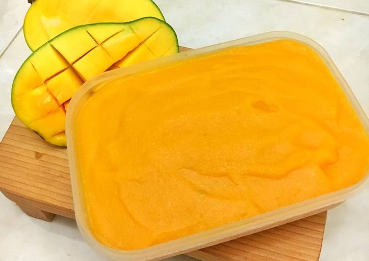 Cara Gampang Menyiapkan Es krim mangga yang Lezat