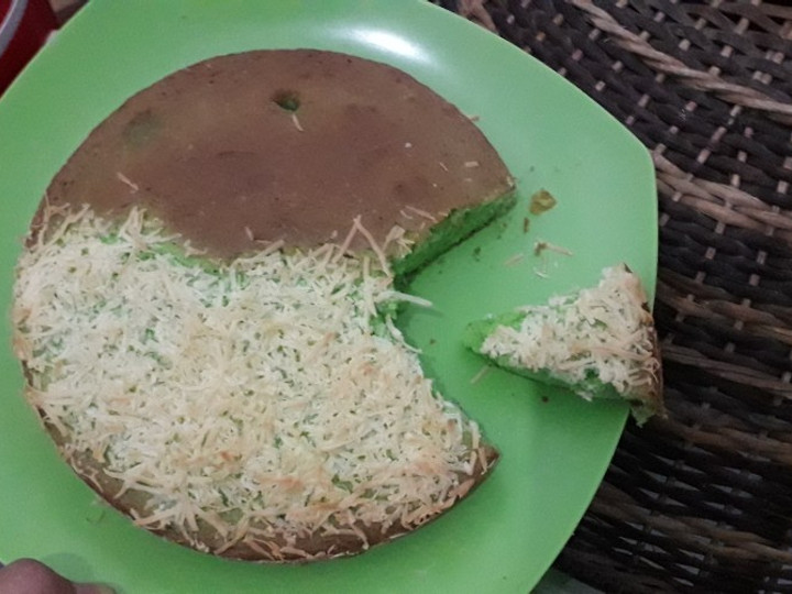 Bagaimana Menyiapkan Bolu pandan keju simple, Bisa Manjain Lidah