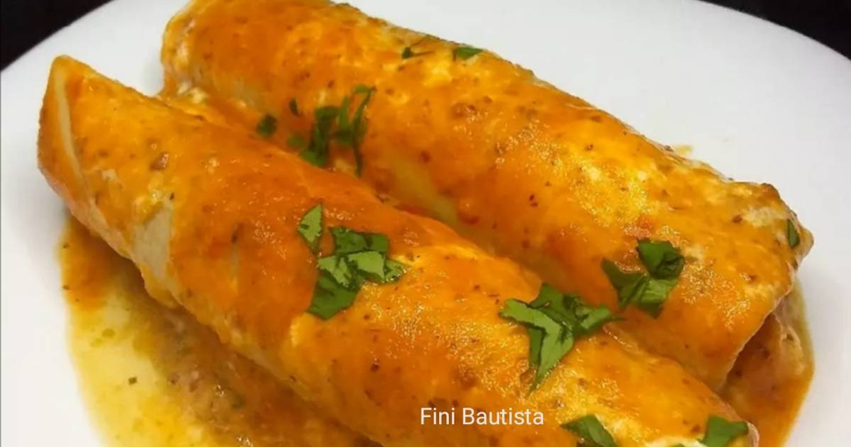 Enchilada mexicana de pollo Receta de Fini Bautista Angulo Cookpad