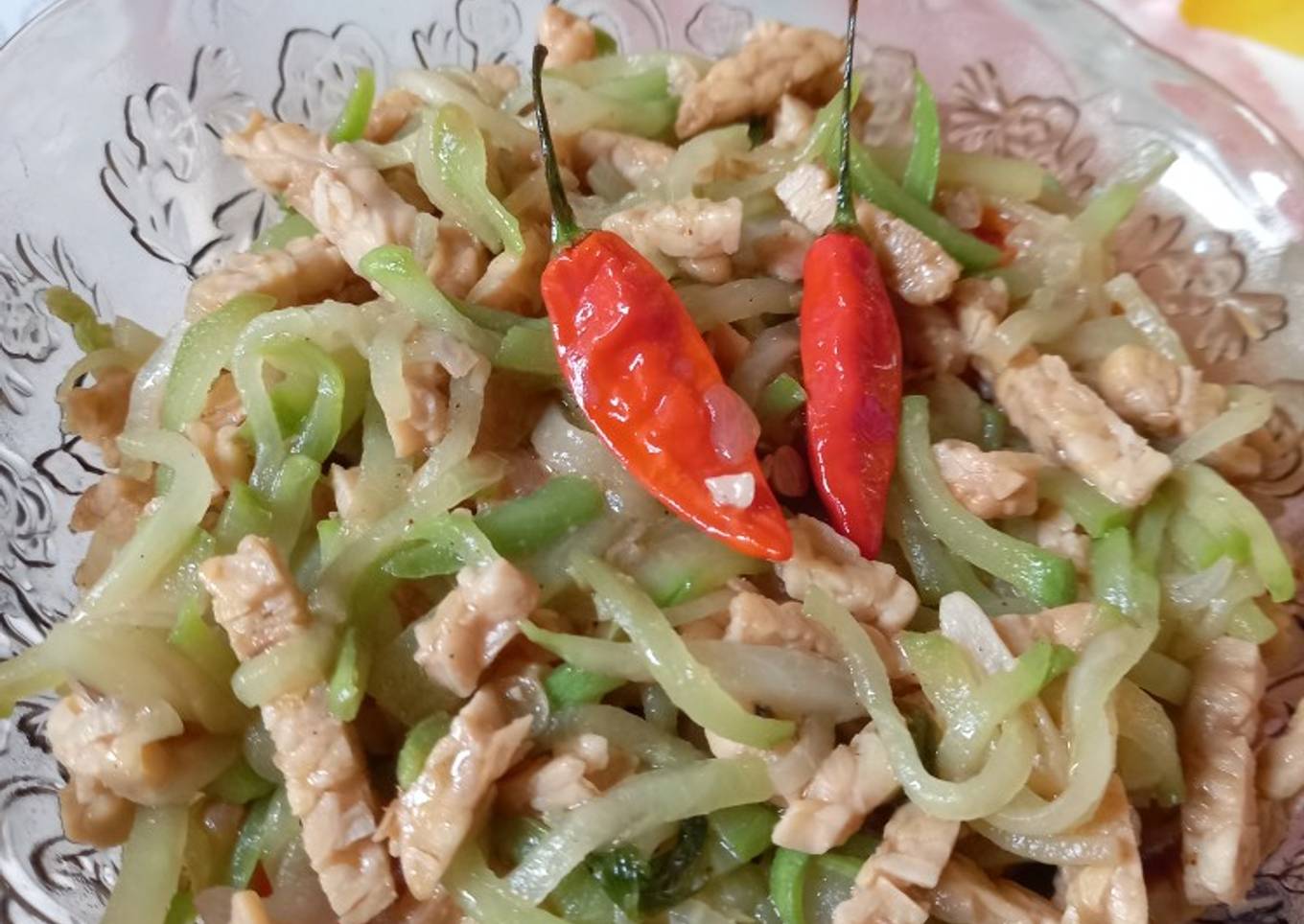 Tumis Labu Siam Tempe