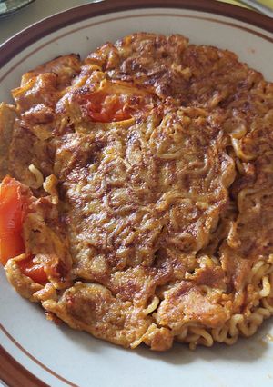 Foto resep Omelette Mie Tomat