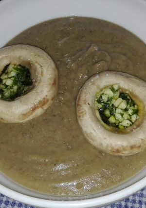 Foto principal de Puré de lentejas con champiñones. Thermomix