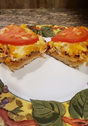A picture of Brad's cheesey crab loaf.
