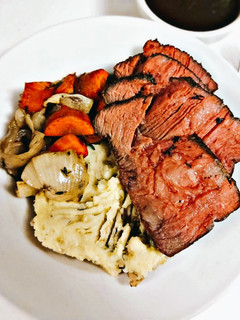 A picture of Oven Tip Roast With Carrots And Onions.