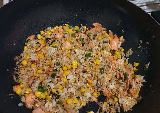 Easiest Way to Make Quick Salmon Fried Rice