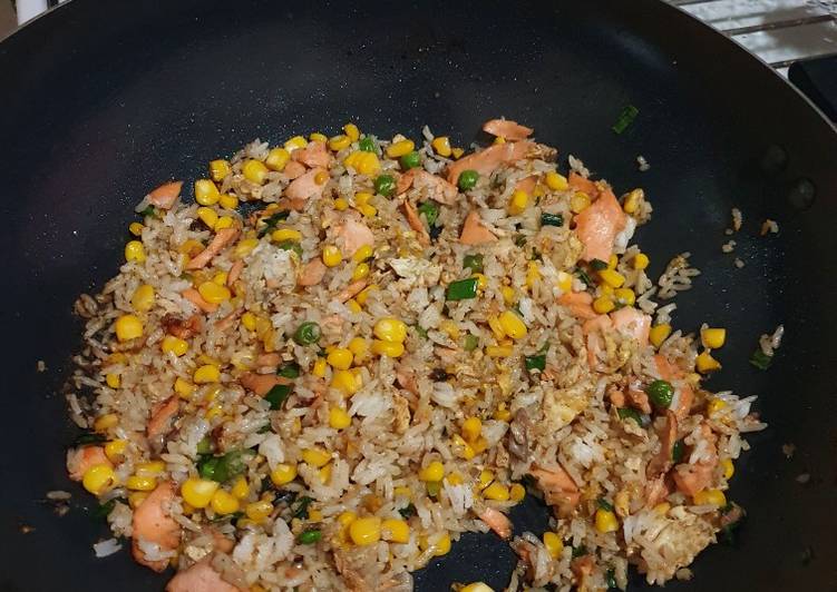 Recipe of Homemade Salmon Fried Rice