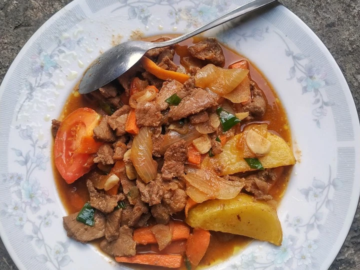 Langkah Mudah untuk Menyiapkan Resep Bistik sapi Anti Ribet, Sempurna