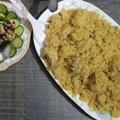 Chicken degi Pulao A picture of Chicken degi Pulao.
