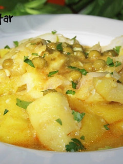 Una foto de Bacalao con patatas
