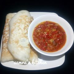 A picture of Sinasir with soup.