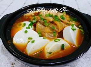 Hình của món Canh kim chi thịt ba chỉ.