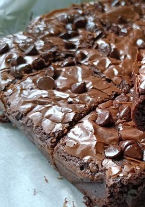 Foto resep Fudgy brownies (brownies panggang) no mixer